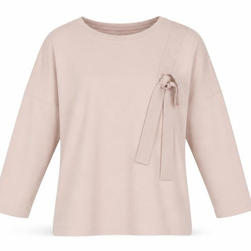 COS Women's Beige Long Sleeve Bow Detail Viscose Blend Blouse Size S