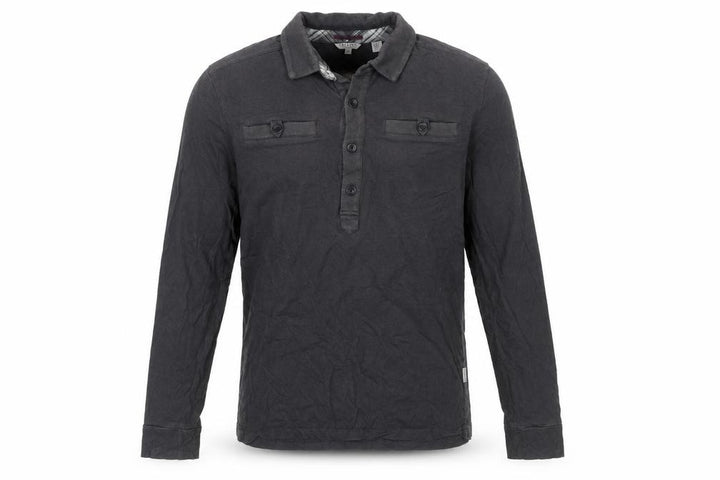 Ted Baker Men's Black Long Sleeve Cotton Polo Shirt Size L