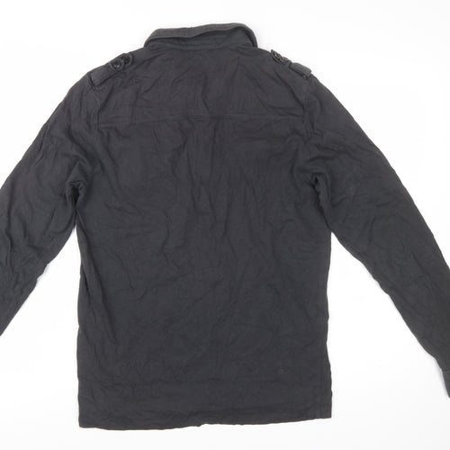 Ted Baker Men's Black Long Sleeve Cotton Polo Shirt Size L