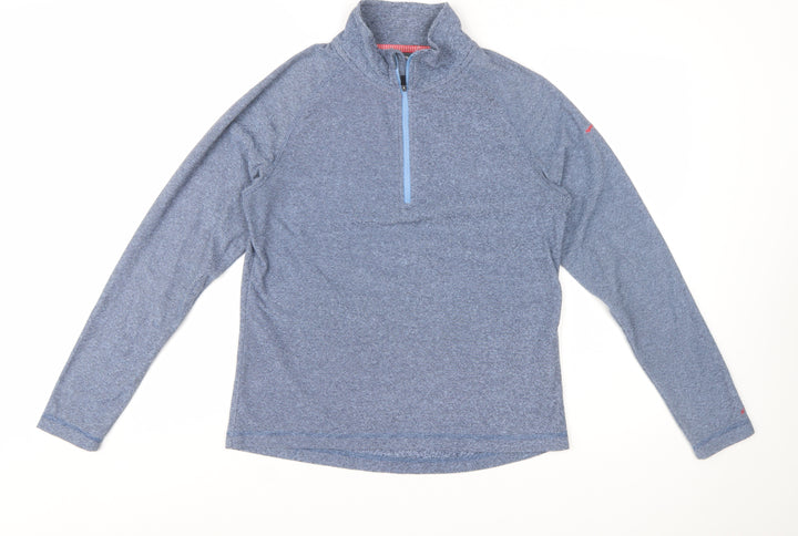 Trespass Women Blue 1/2 Zip Pullover Sweatshirt UK 12 M