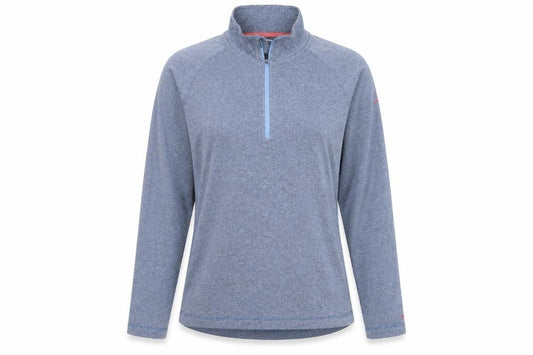 Front view of Trespass Women Blue 1/2 Zip Pullover Sweatshirt UK 12 M
