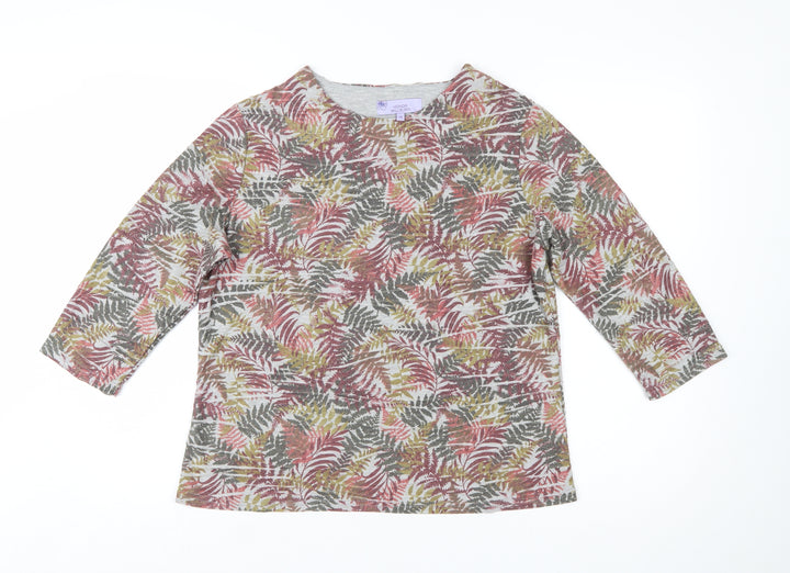 Honor Millburn Women’s Multicoloured Floral Jersey Top Size 14