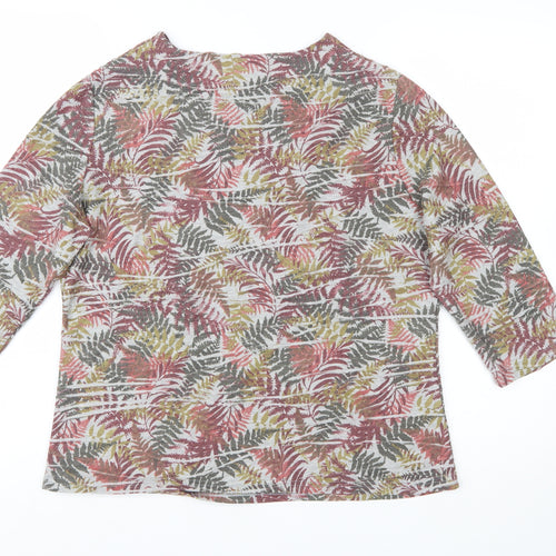 Honor Millburn Women’s Multicoloured Floral Jersey Top Size 14