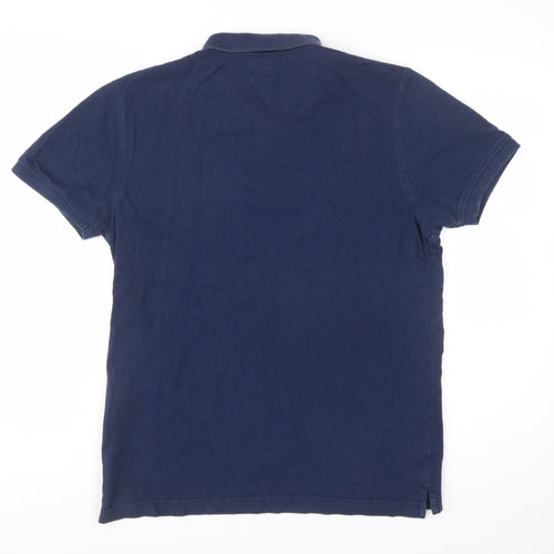 Levi's Men's Blue Cotton Polo Shirt M Regular Fit Classic Style