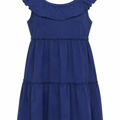 H&M Divided Blue Ruffle Sleeveless A-Line Women's Dress Size 6