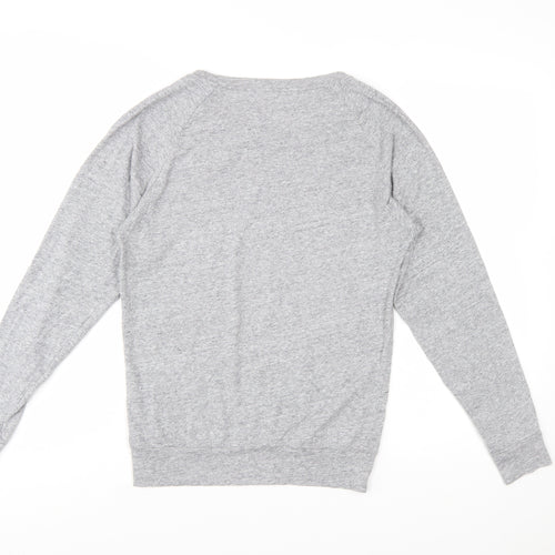 Nike Womens Grey Jersey Long Sleeve Crew Neck Top Size M