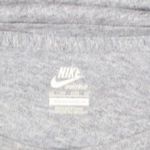 Nike Womens Grey Jersey Long Sleeve Crew Neck Top Size M