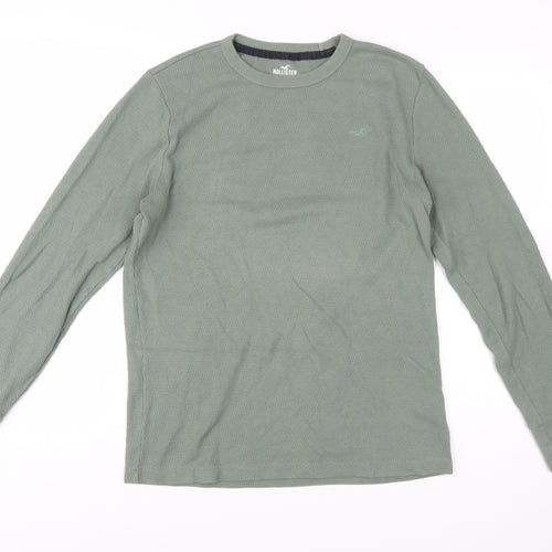 Hollister Men’s Green Long Sleeve Crew Neck Pullover Sweatshirt M