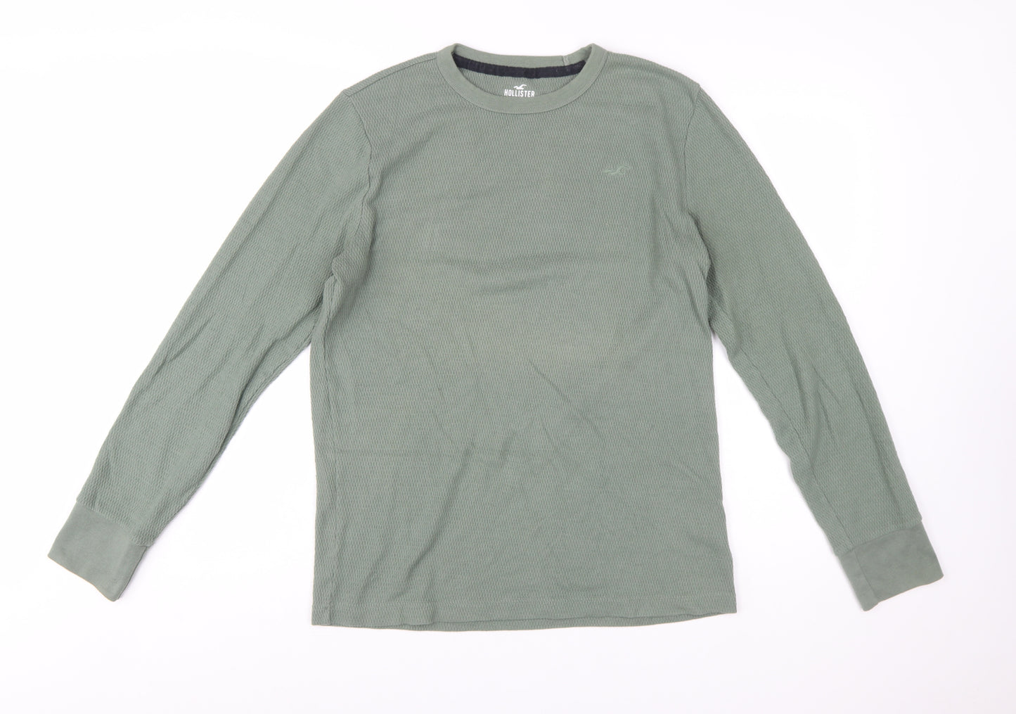 Hollister Men’s Green Long Sleeve Crew Neck Pullover Sweatshirt M