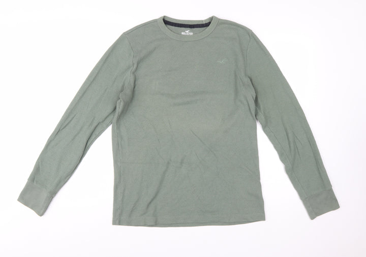 Hollister Men’s Green Long Sleeve Crew Neck Pullover Sweatshirt M