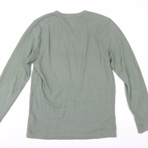Hollister Men’s Green Long Sleeve Crew Neck Pullover Sweatshirt M