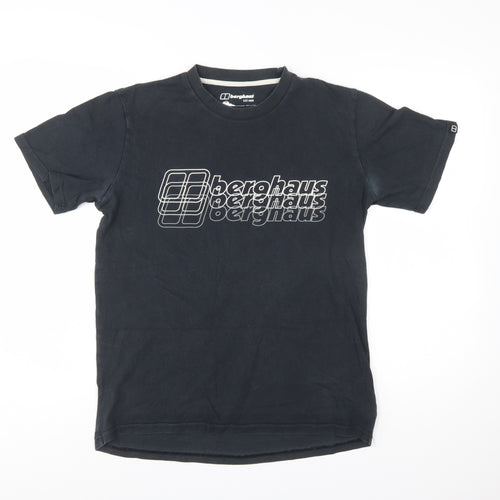 Berghaus Men’s Black Organic Cotton Graphic T-Shirt M Regular Fit