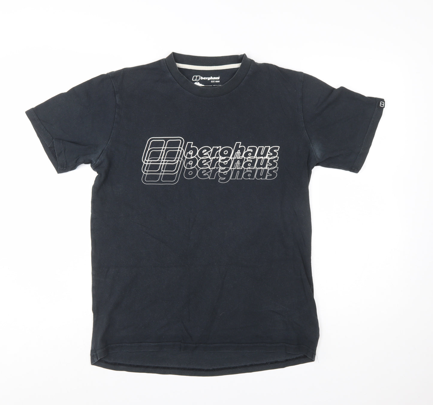 Berghaus Men’s Black Organic Cotton Graphic T-Shirt M Regular Fit