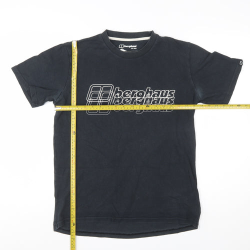 Berghaus Men’s Black Organic Cotton Graphic T-Shirt M Regular Fit