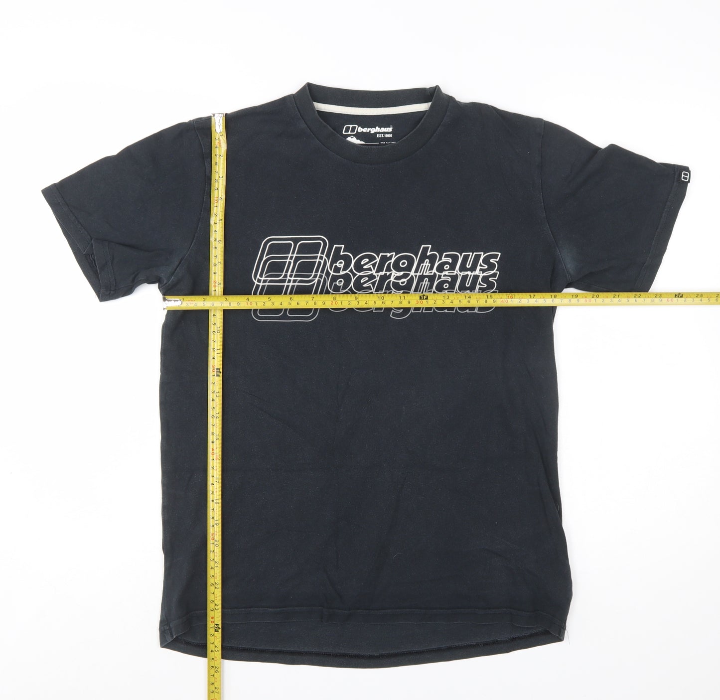 Berghaus Men’s Black Organic Cotton Graphic T-Shirt M Regular Fit