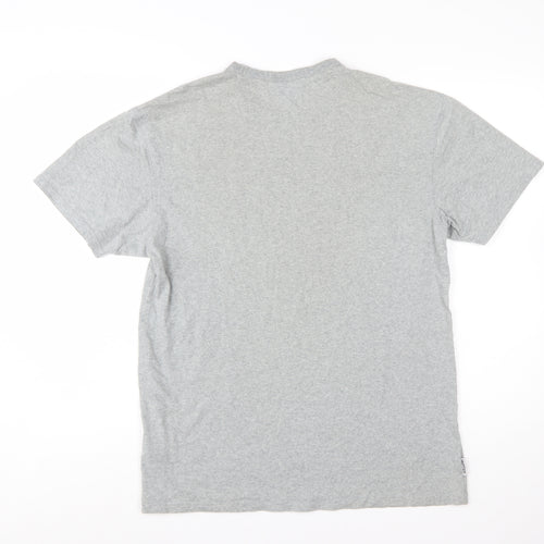 Huffer Men's Grey Cotton Crew Neck T-Shirt Size M Classic Fit