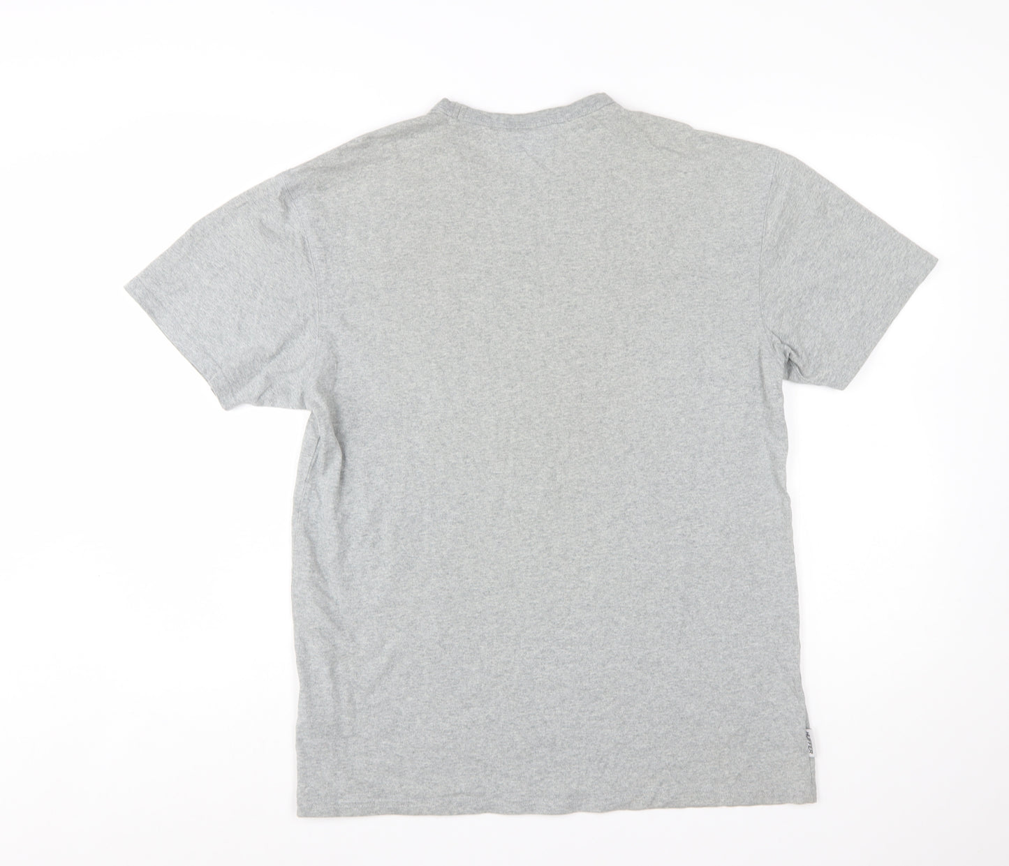 Huffer Men's Grey Cotton Crew Neck T-Shirt Size M Classic Fit