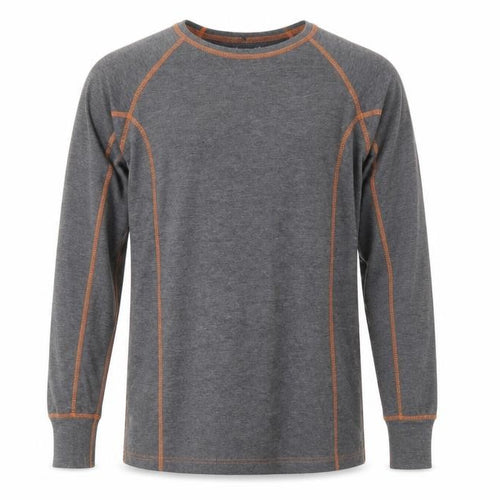 Clad Boys Grey Long Sleeve XL Activewear Crew Neck T-Shirt