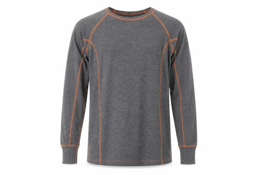 Clad Boys Grey Long Sleeve XL Activewear Crew Neck T-Shirt