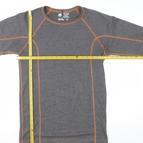 Clad Boys Grey Long Sleeve XL Activewear Crew Neck T-Shirt