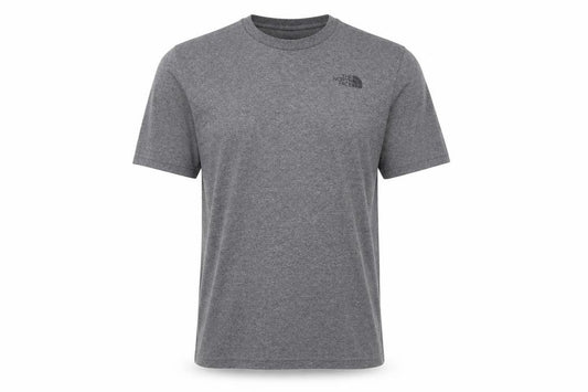 Front view of The North Face Men's Grey Short Sleeve Crew Neck T-Shirt M