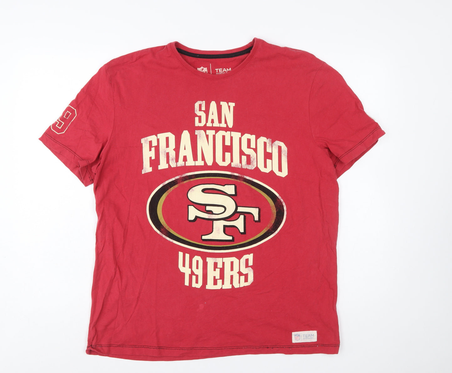 Tu Men’s Red San Francisco 49ers NFL Short Sleeve T-Shirt Size L