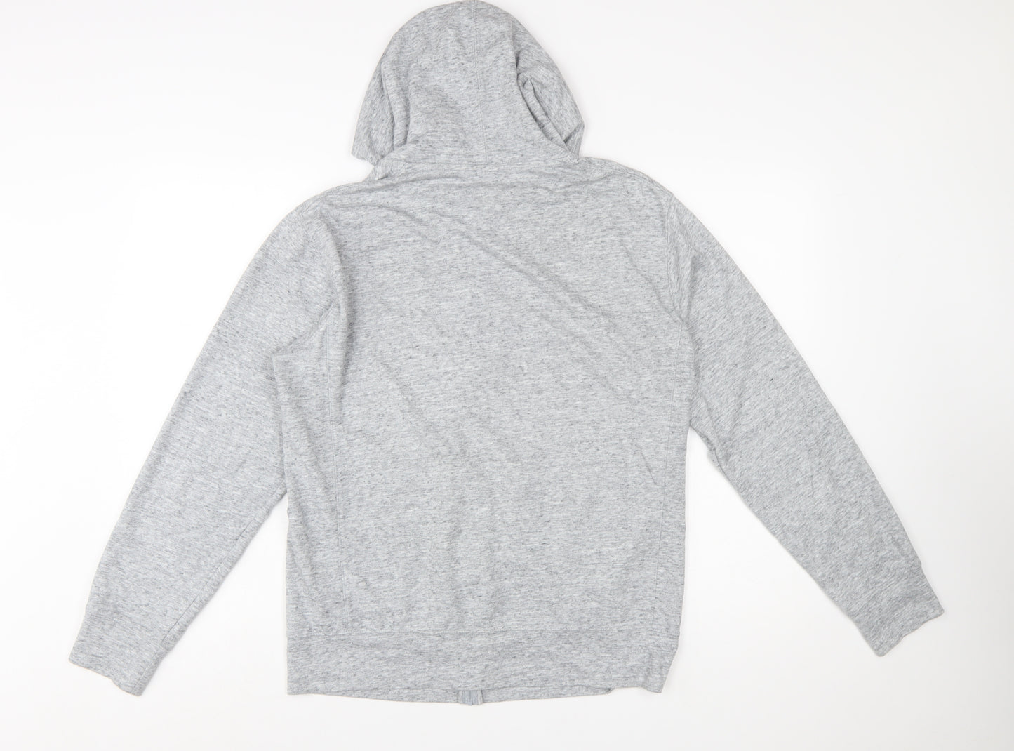 Uniqlo Men’s Grey Full Zip Hoodie M Lightweight Cotton Blend