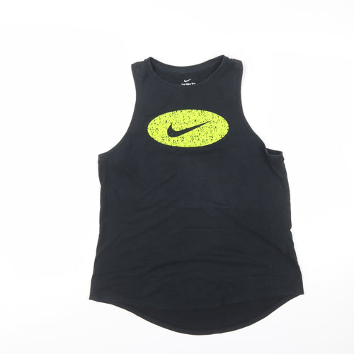 Nike Womens Black Dri-FIT Racerback Tank Top M Athletic Gym Wear