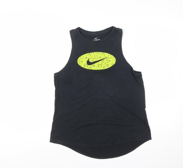 Nike Womens Black Dri-FIT Racerback Tank Top M Athletic Gym Wear