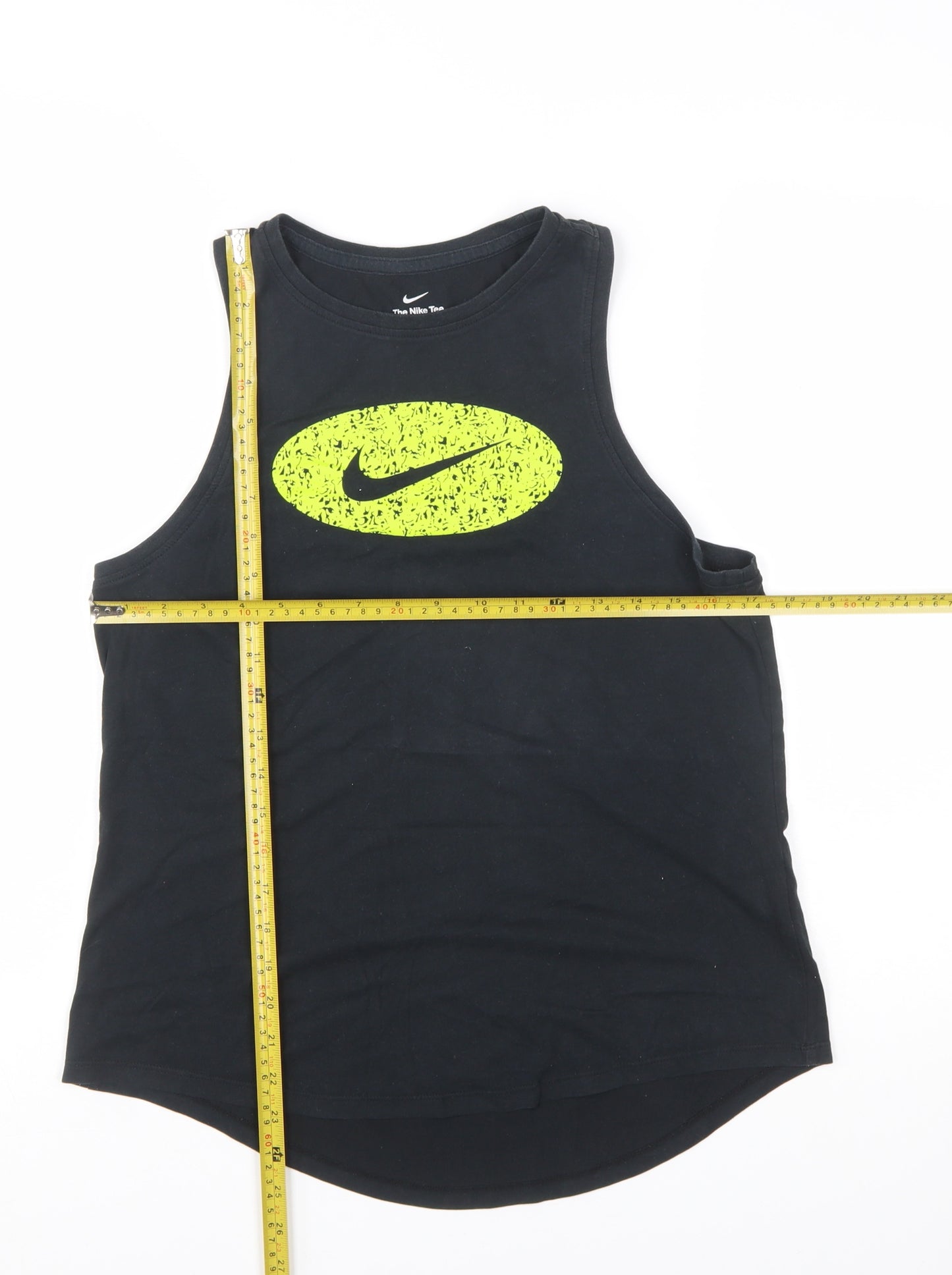 Nike Womens Black Dri-FIT Racerback Tank Top M Athletic Gym Wear