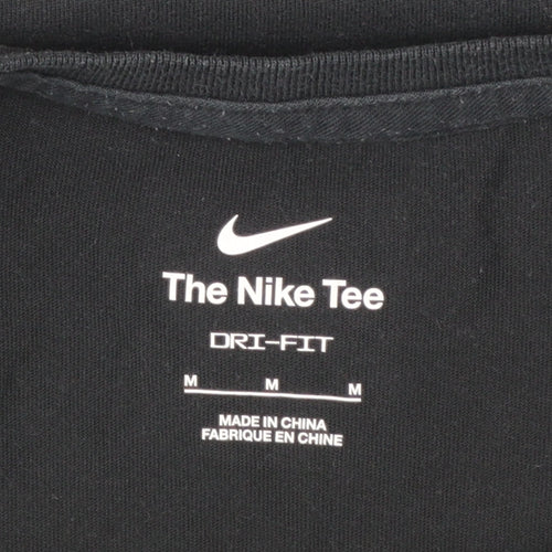 Nike Womens Black Dri-FIT Racerback Tank Top M Athletic Gym Wear