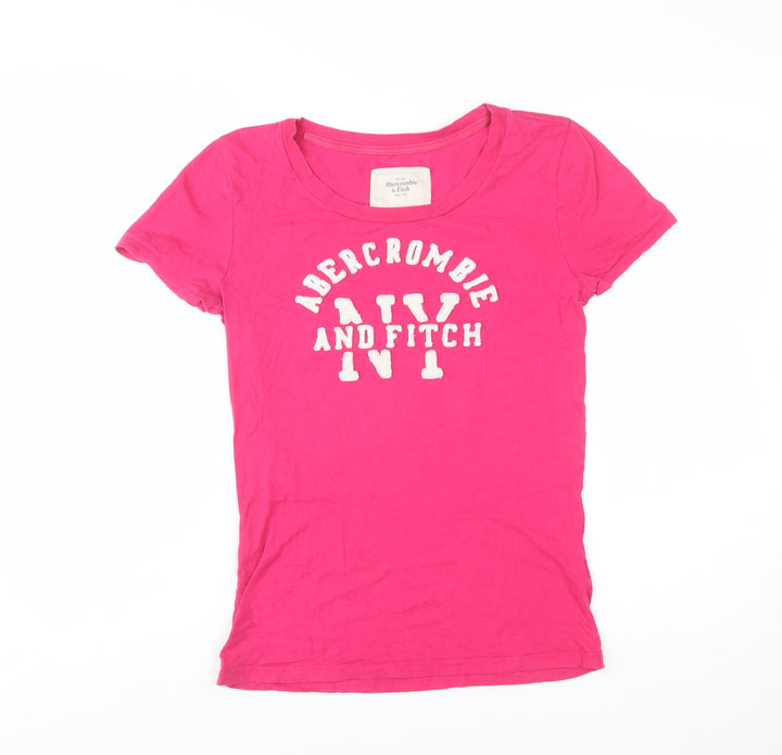 Abercrombie & Fitch Women's Pink Slim Fit Cotton T-Shirt M