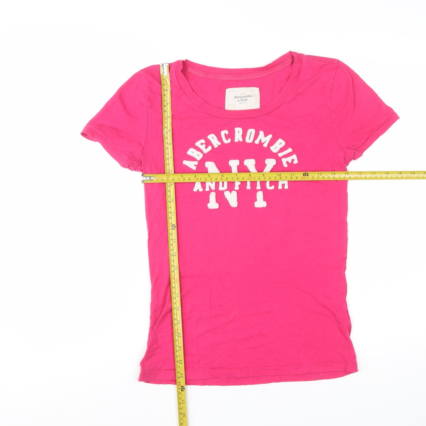 Abercrombie & Fitch Women's Pink Slim Fit Cotton T-Shirt M