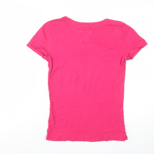 Abercrombie & Fitch Women's Pink Slim Fit Cotton T-Shirt M