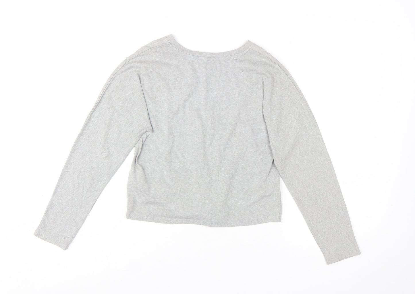 Levi's Girls Grey Sequin Heart Long Sleeve Tie Hem T-Shirt 12 Years