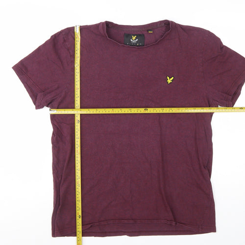 Lyle & Scott Men's Purple XL Cotton Crew Neck T-Shirt