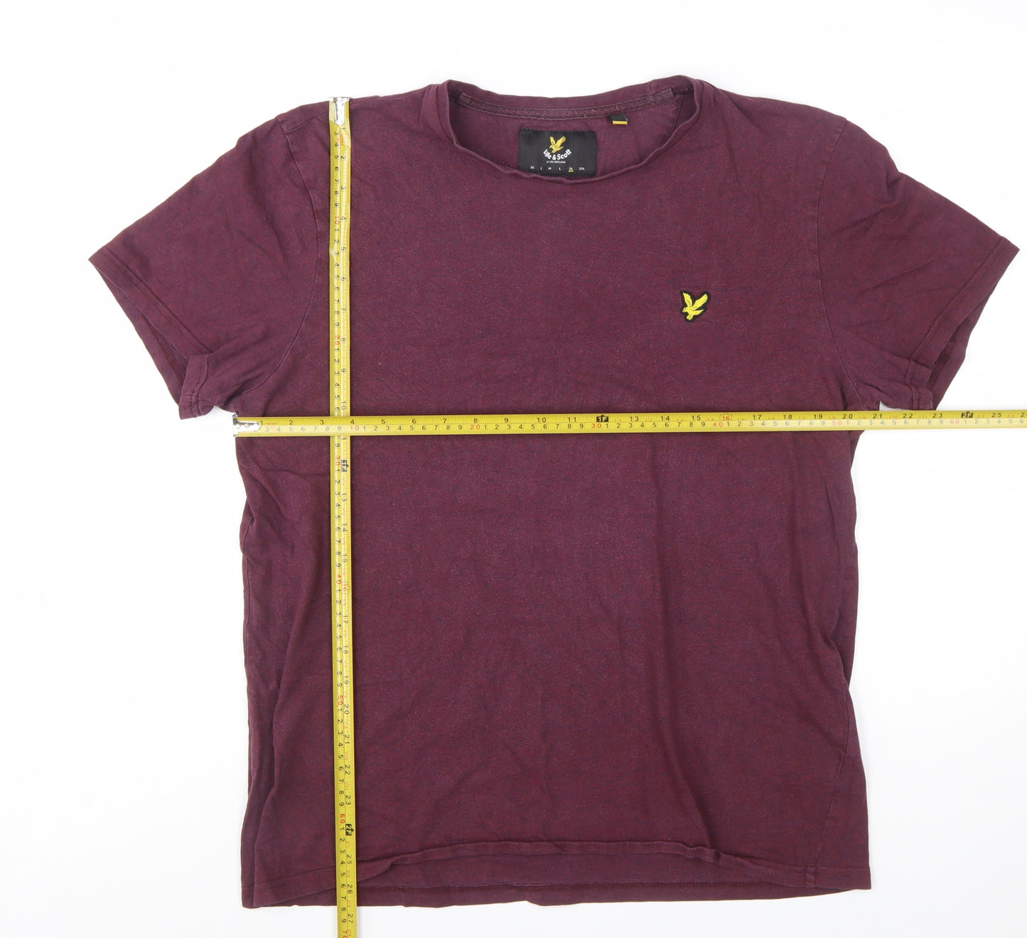 Lyle & Scott Men's Purple XL Cotton Crew Neck T-Shirt
