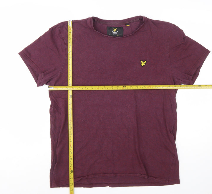 Lyle & Scott Men's Purple XL Cotton Crew Neck T-Shirt