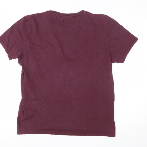 Lyle & Scott Men's Purple XL Cotton Crew Neck T-Shirt