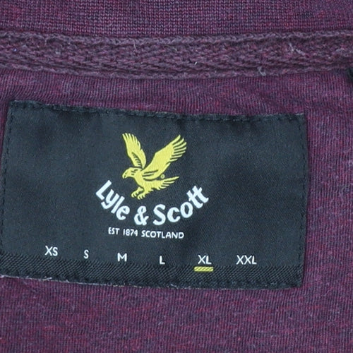 Lyle & Scott Men's Purple XL Cotton Crew Neck T-Shirt