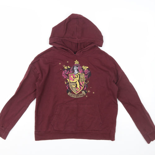 Harry Potter Girls Red Gryffindor Pullover Hoodie 9-10 Years