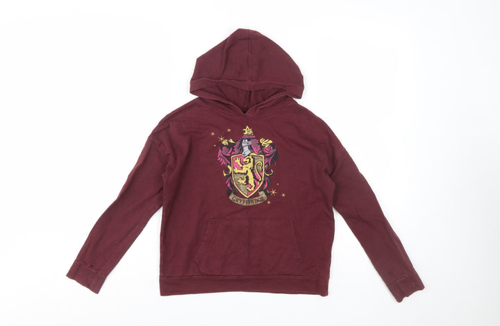 Harry Potter Girls Red Gryffindor Pullover Hoodie 9-10 Years