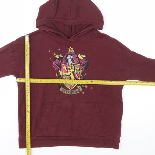 Harry Potter Girls Red Gryffindor Pullover Hoodie 9-10 Years