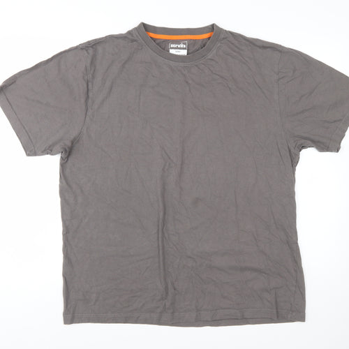 Scruffs Men's Grey 3XL Crew Neck Cotton Work T-Shirt