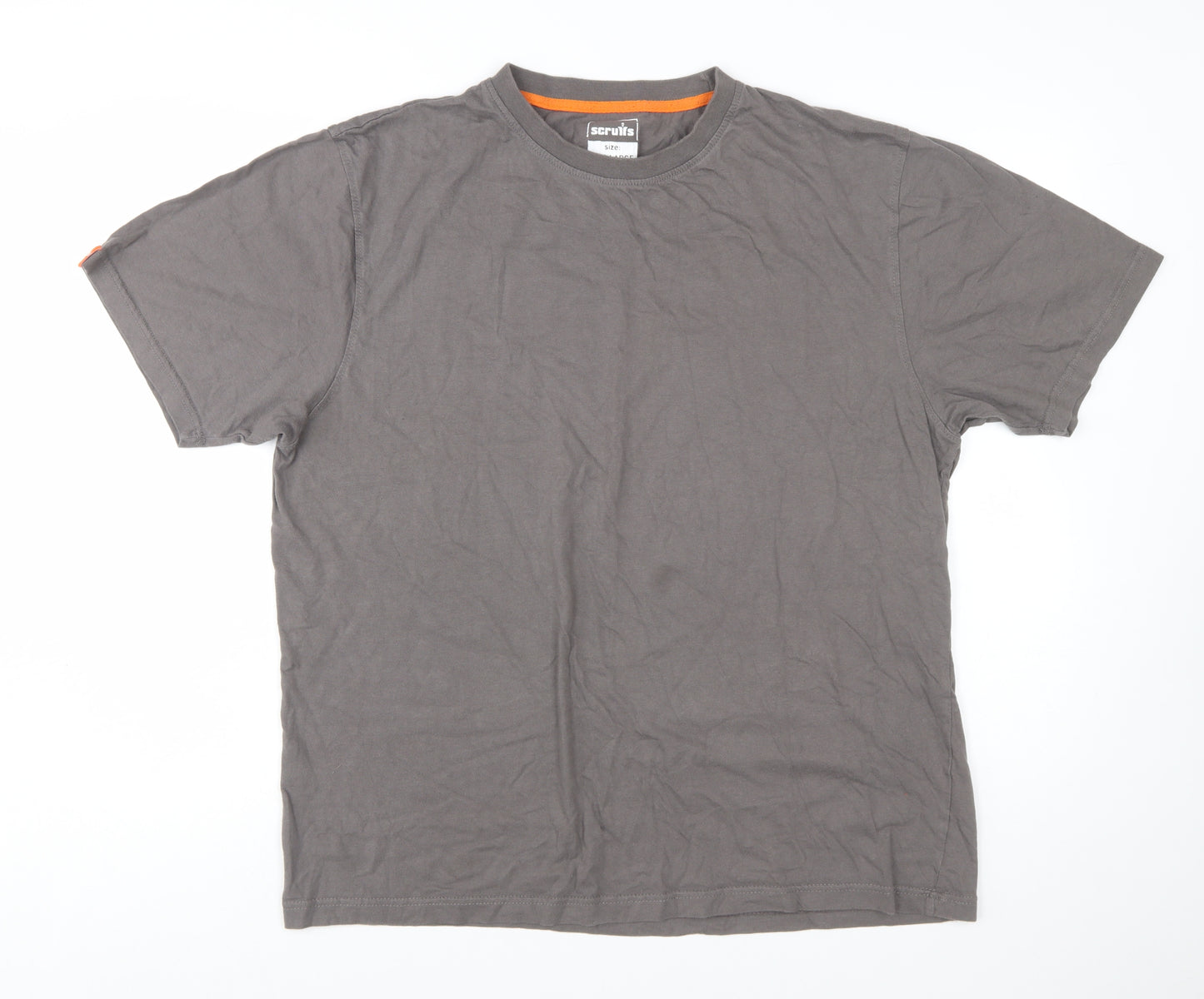Scruffs Men's Grey 3XL Crew Neck Cotton Work T-Shirt