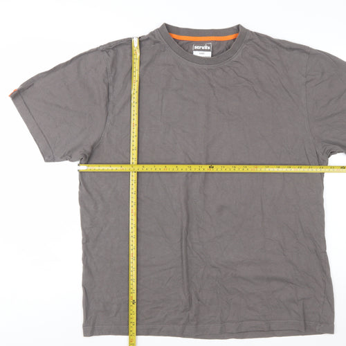Scruffs Men's Grey 3XL Crew Neck Cotton Work T-Shirt