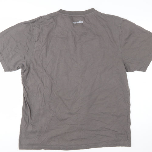 Scruffs Men's Grey 3XL Crew Neck Cotton Work T-Shirt