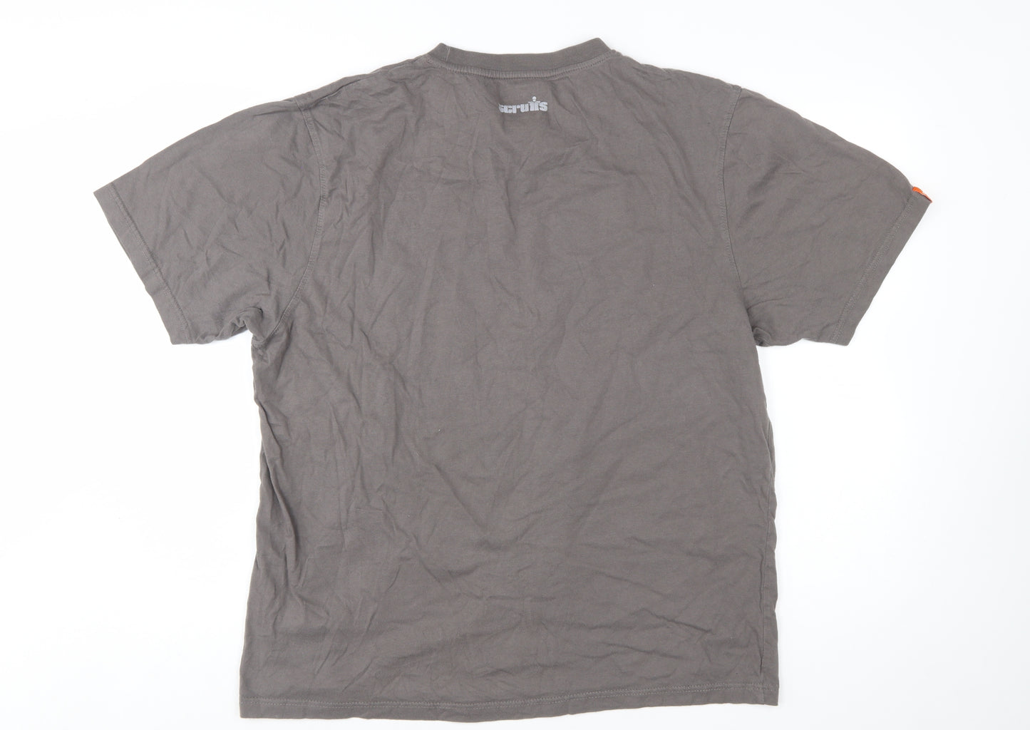 Scruffs Men's Grey 3XL Crew Neck Cotton Work T-Shirt