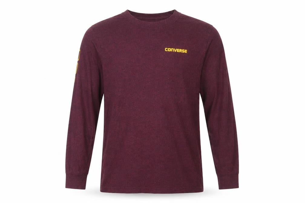 Converse Boys Purple Long Sleeve Crew Neck Logo T-Shirt XL 13-15 Years
