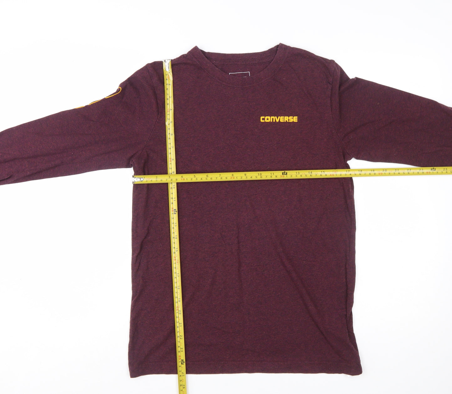 Converse Boys Purple Long Sleeve Crew Neck Logo T-Shirt XL 13-15 Years